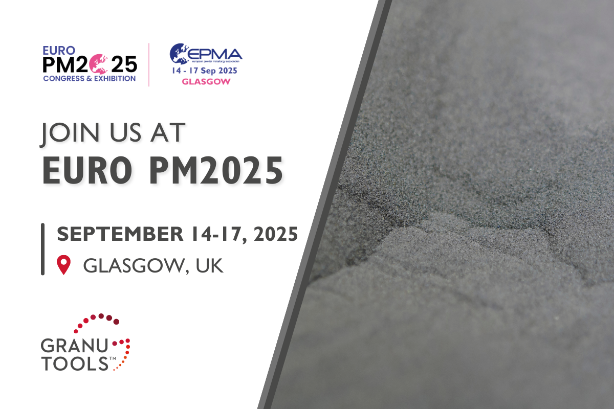 banner of Granutools to share that Granutools will attend Euro PM2025 from September 14 to 17 in Glasgow, UK
